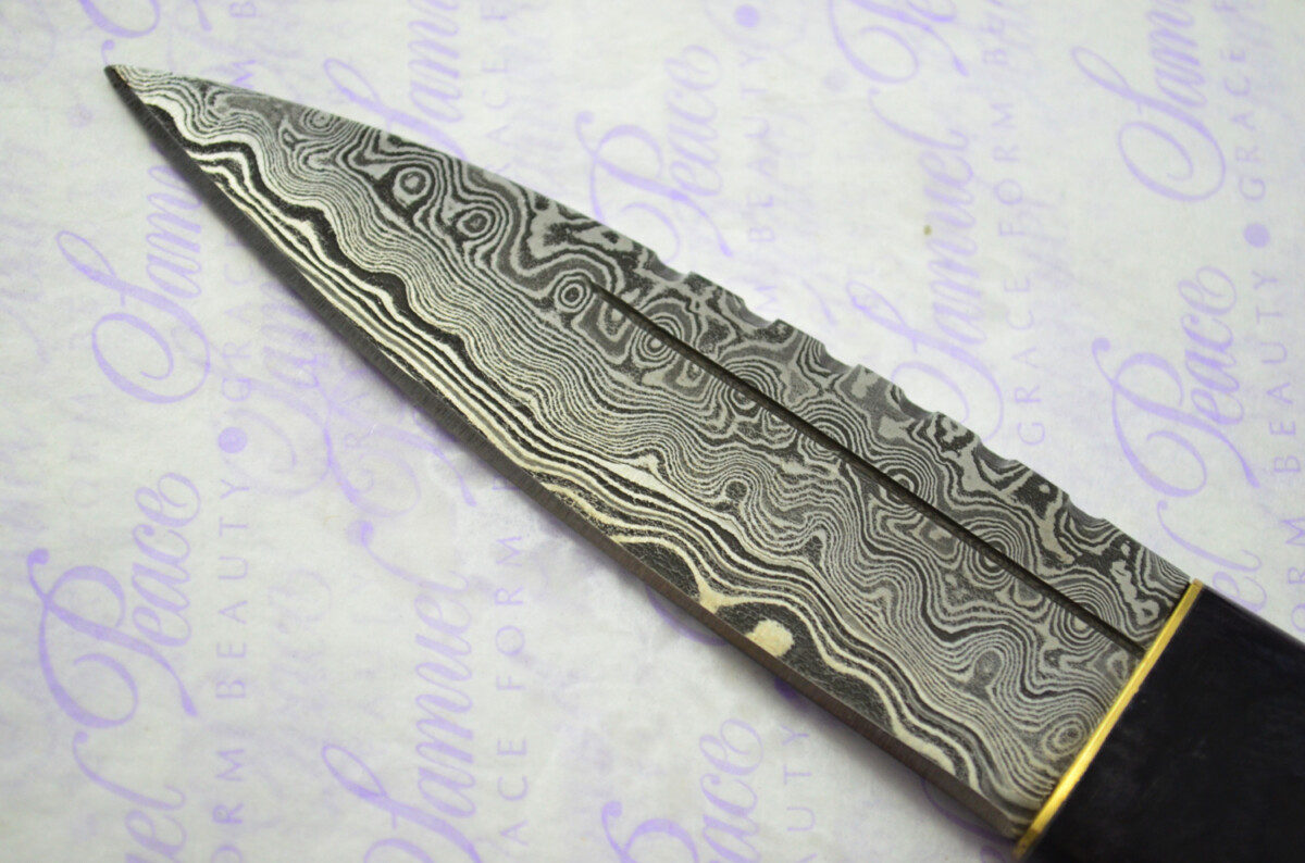 New Fantastic Coloured Pakkawood Sgian Dubh Damascus Steel Superior Sheath inc Presentation Box - Image 4