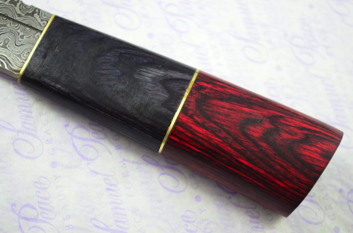 New Fantastic Coloured Pakkawood Sgian Dubh Damascus Steel Superior Sheath inc Presentation Box - Image 5