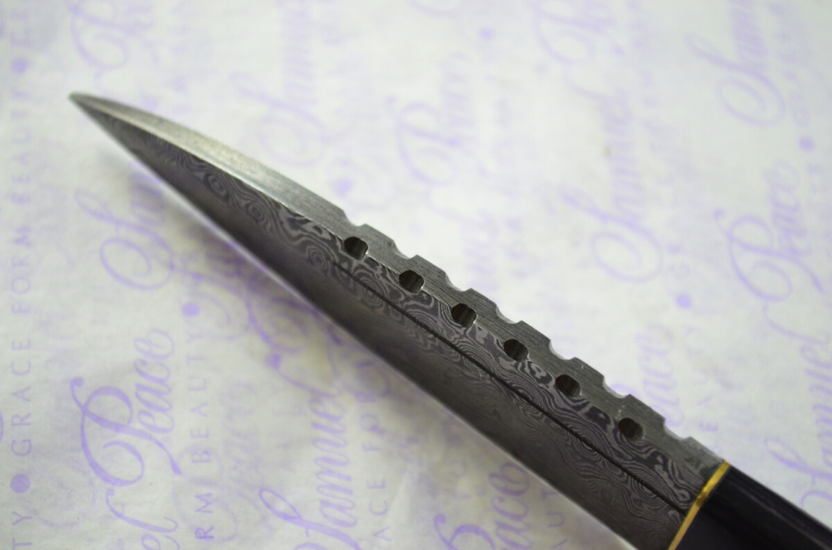 New Fantastic Coloured Pakkawood Sgian Dubh Damascus Steel Superior Sheath inc Presentation Box - Image 6