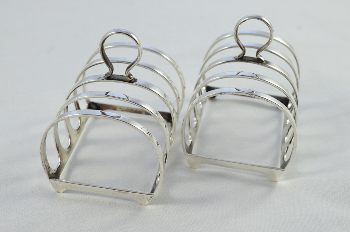 Sterling Silver Hallmarked Toast Racks Made in Birmingham 1936 - Image 3