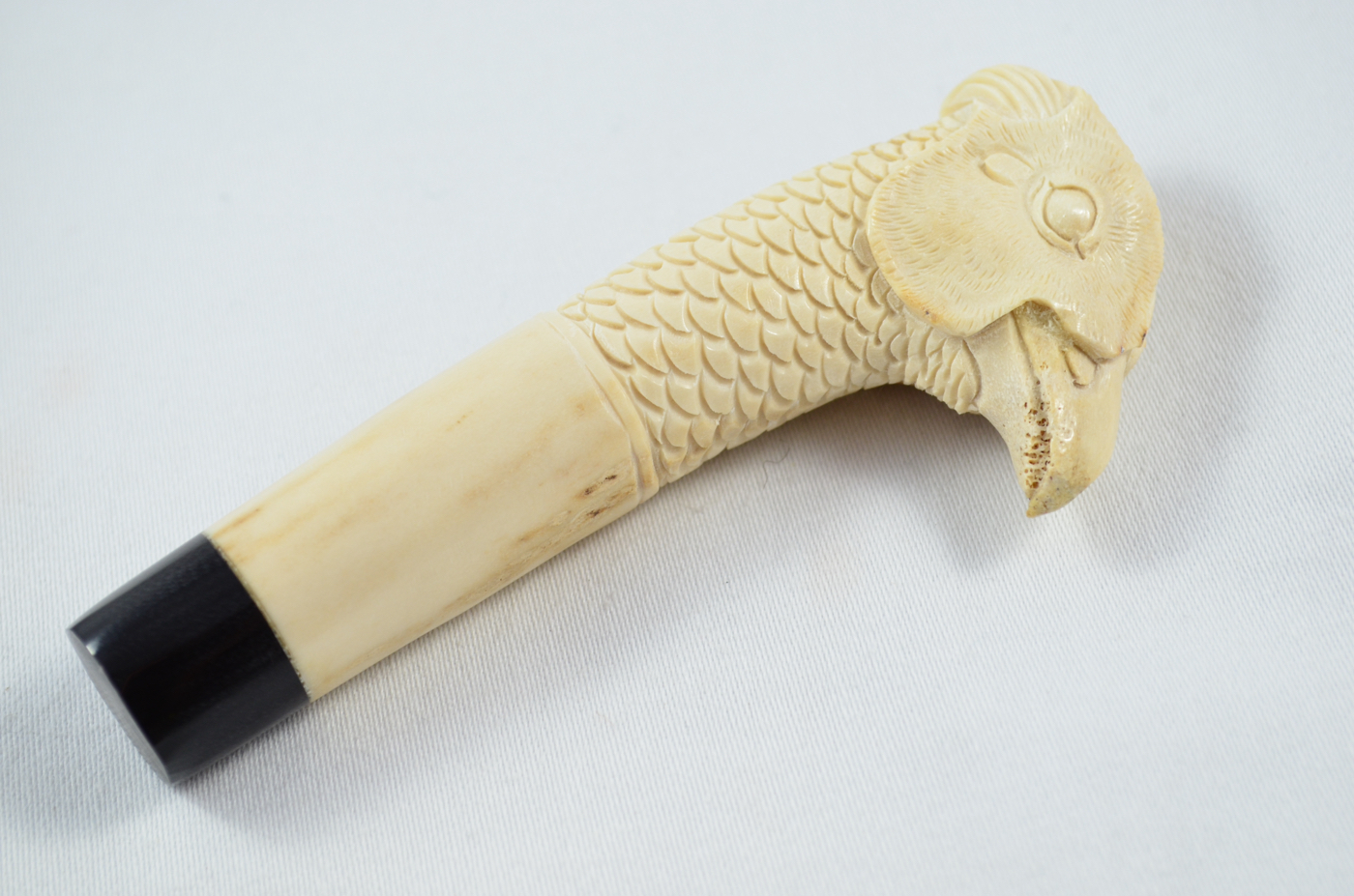Pheasant Carved Walking Stick Cane Top Handle Stag Antler Horn Made Sheffield England - Image 2