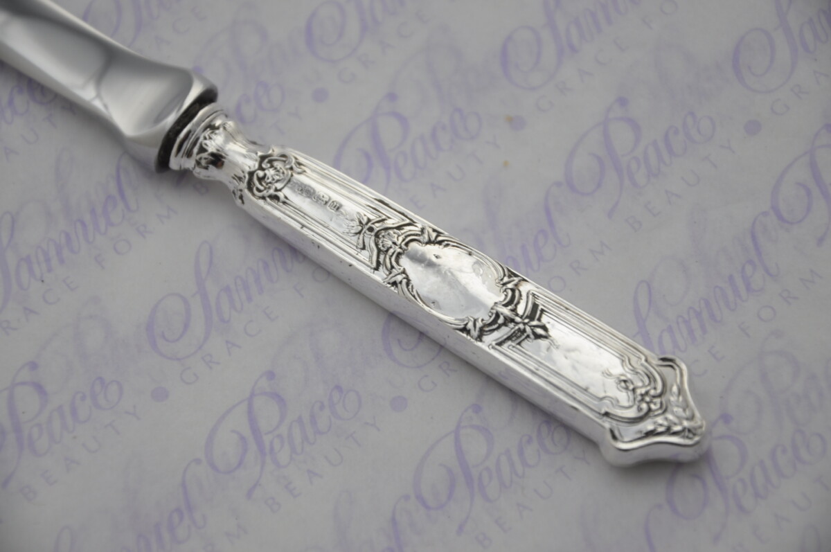 C.W.Fleatcher Ornate Pattern Sterling Silver Letter Opener Sheffield 1912 - Image 2
