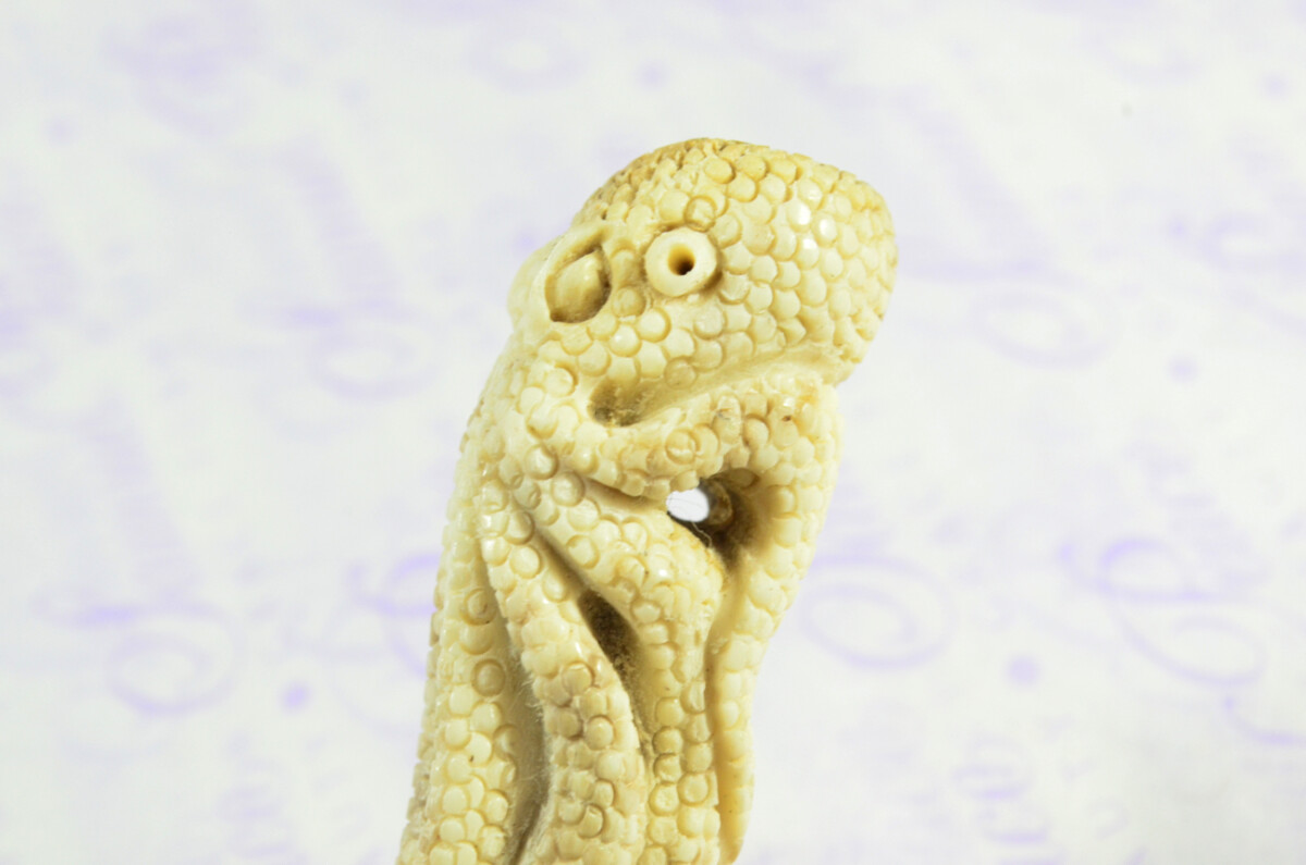 Hand Carved Bespoke Octopus Handled Silver Plated Ferruled Letter Opener Made in Sheffield 2020 - Image 2
