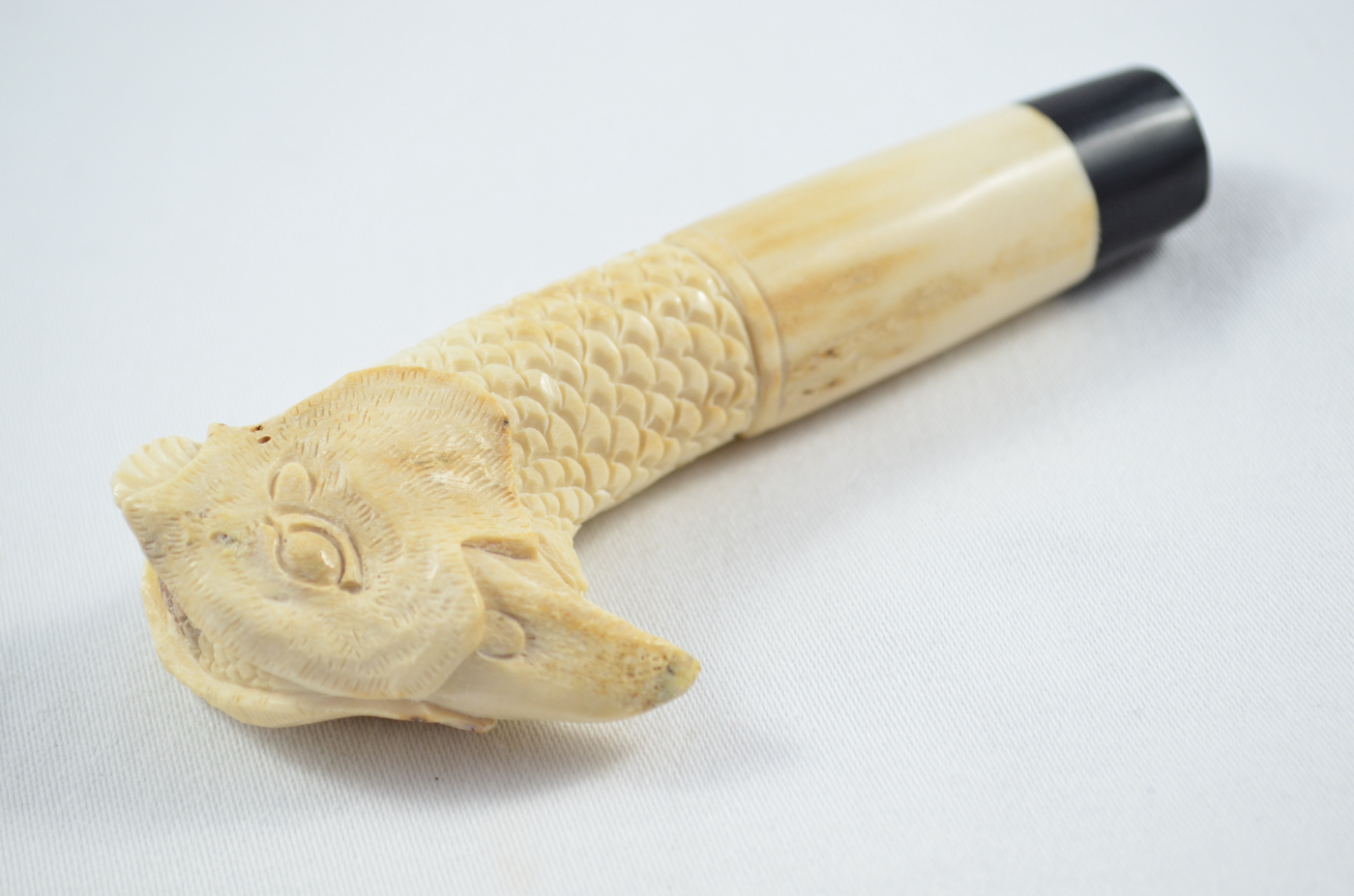 Pheasant Carved Walking Stick Cane Top Handle Stag Antler Horn Made Sheffield England - Image 4