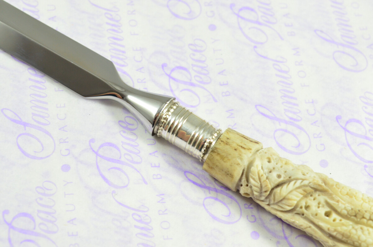 Hand Carved Bespoke Octopus Handled Silver Plated Ferruled Letter Opener Made in Sheffield 2020 - Image 6