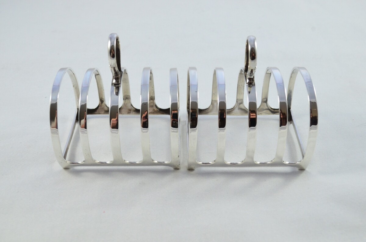 Sterling Silver Hallmarked Toast Racks Made in Birmingham 1936 - Image 4