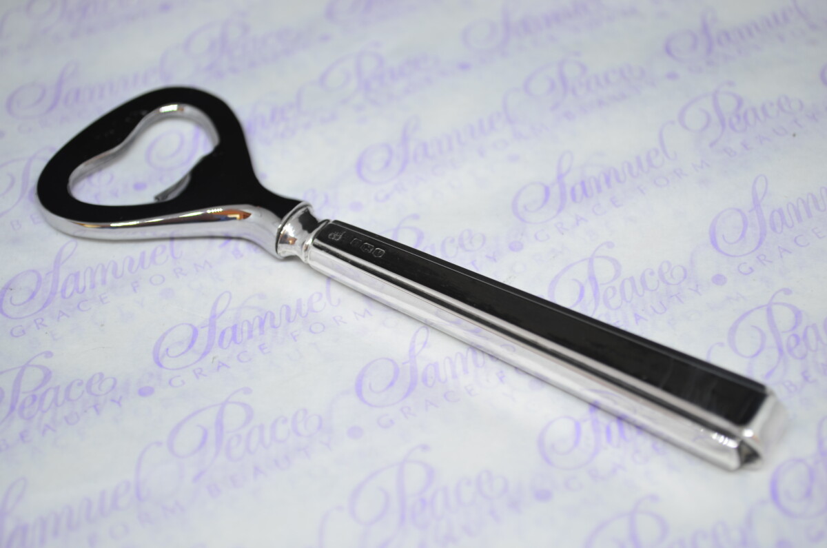 Thomas Bradbury Harley Pattern Sterling Silver Bottle Opener Sheffield 1938 - Image 2