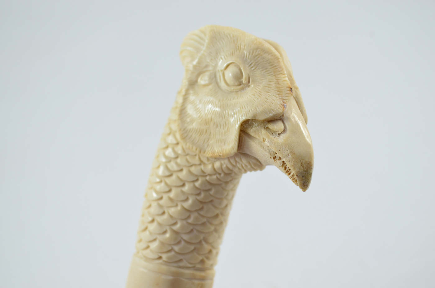 Pheasant Carved Walking Stick Cane Top Handle Stag Antler Horn Made Sheffield England