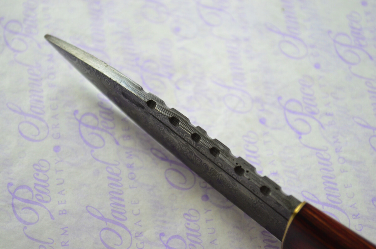 New Fantastic Coloured Pakkawood Sgian Dubh Damascus Steel Superior Sheath inc Presentation Box - Image 6