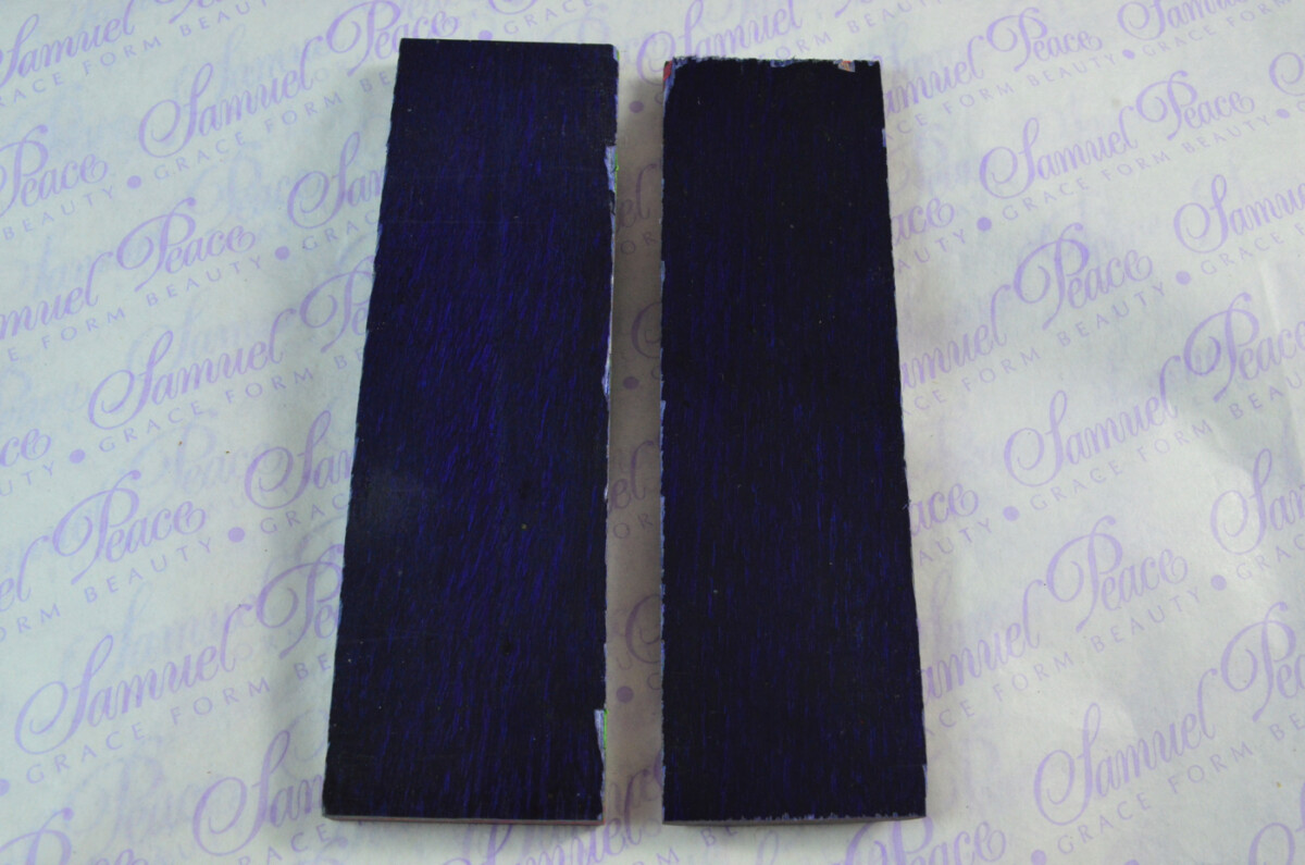 Pair of Blue Red & Green Laminated Wood Knife Scales Knife Making Parts Wood Blanks - Image 2