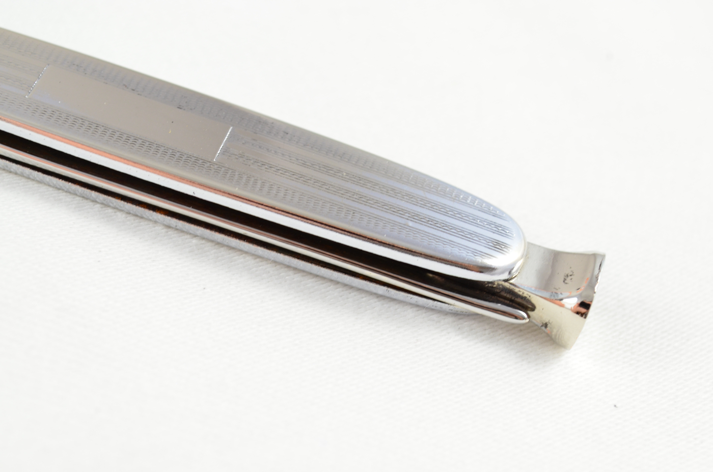 A Richards Stainless Steel Engine Turned Smoker's Pocket Pen Knife - Image 4