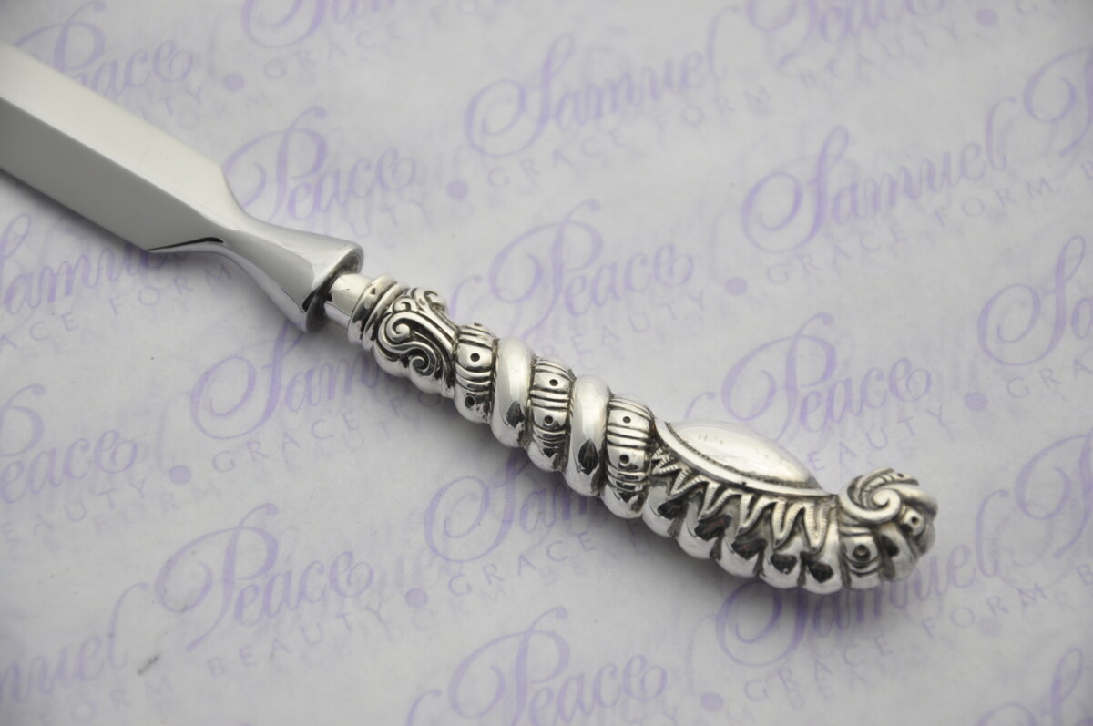 Heavy Ornate Pattern Sterling Silver Letter Opener Birmingham 1899 Gift Boxed - Image 4