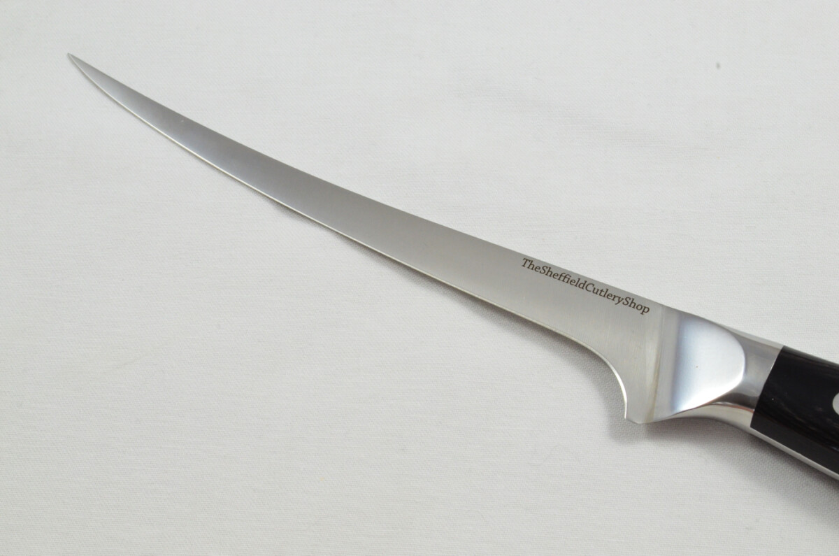 Black Wood Handled Boning Knife 8" - Made In Sheffield High Carbon Stainless Steel Razor Sharp - Image 3