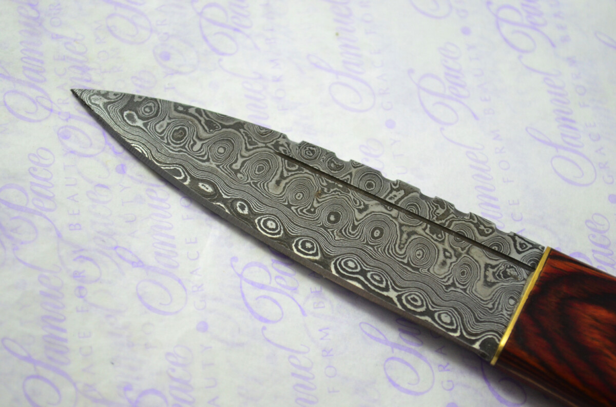 New Fantastic Coloured Pakkawood Sgian Dubh Damascus Steel Superior Sheath inc Presentation Box - Image 4