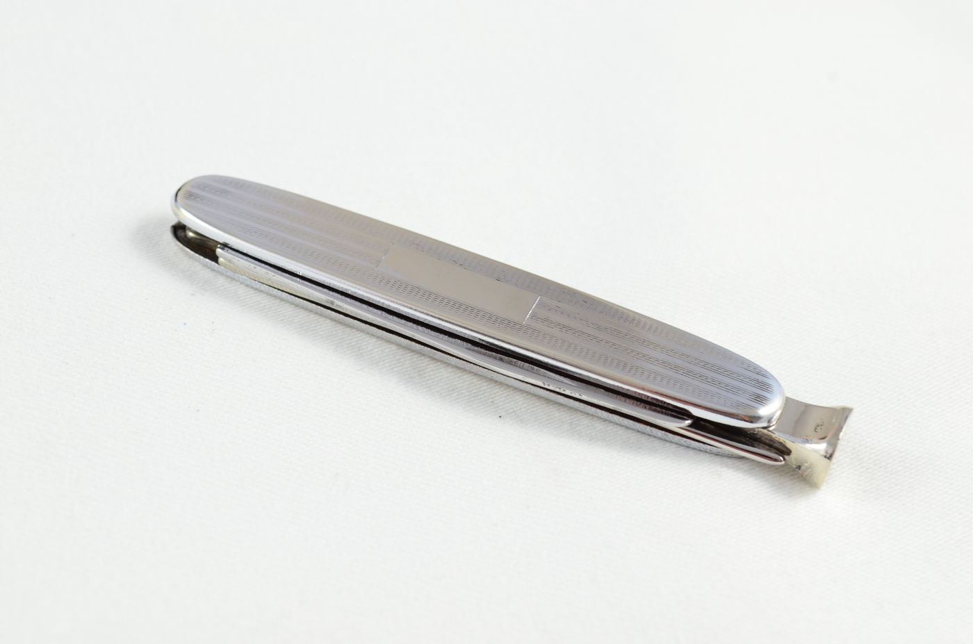 A Richards Stainless Steel Engine Turned Smoker's Pocket Pen Knife - Image 6