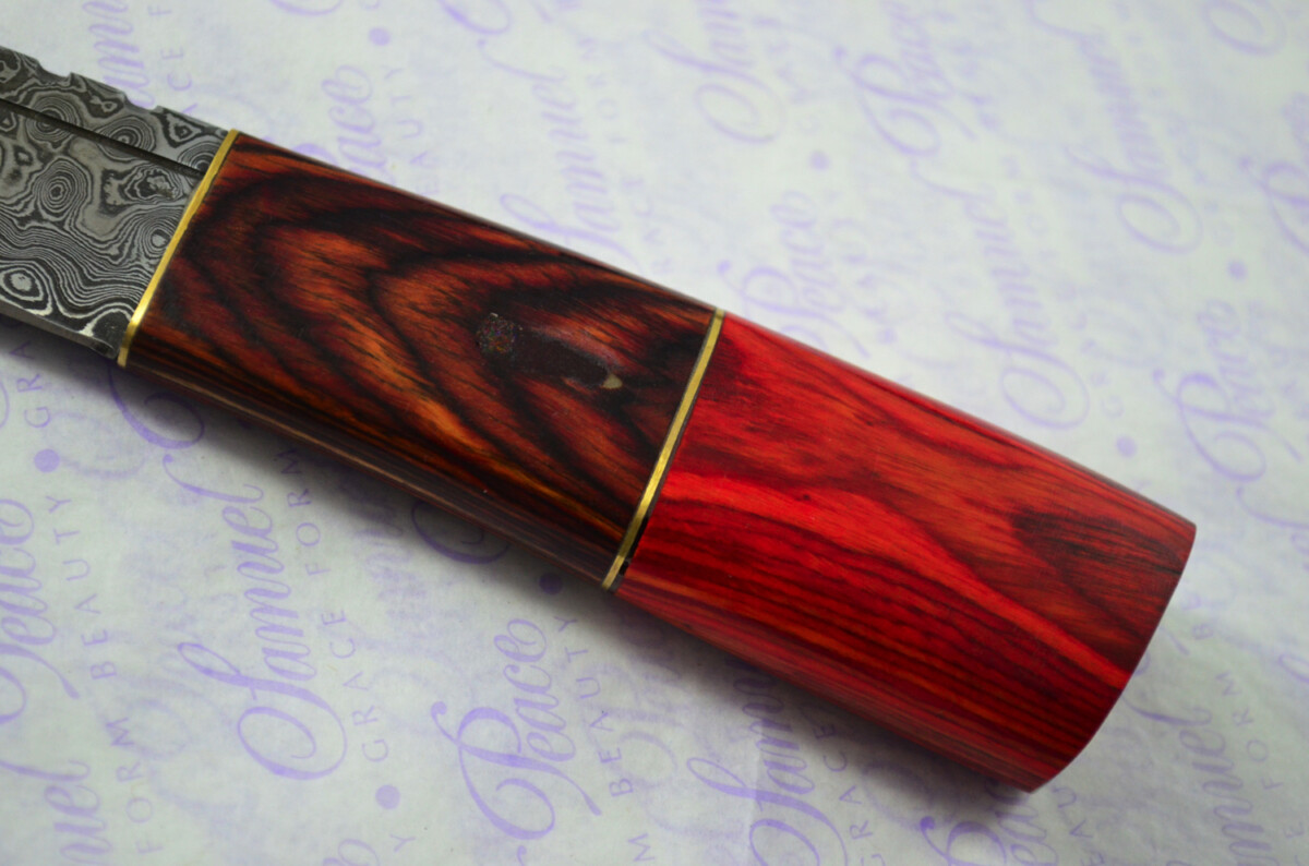 New Fantastic Coloured Pakkawood Sgian Dubh Damascus Steel Superior Sheath inc Presentation Box - Image 5