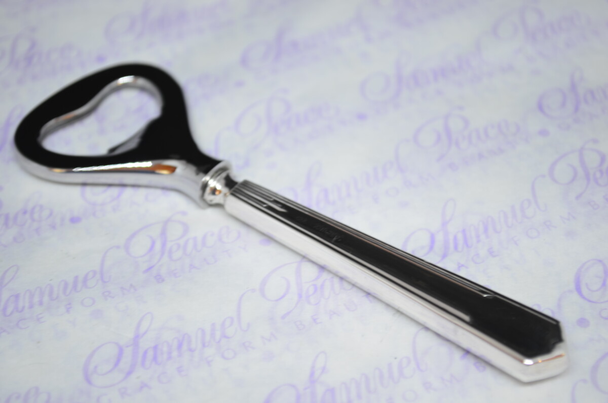 William Yates Art Deco Pattern Sterling Silver Bottle Opener Sheffield 1938