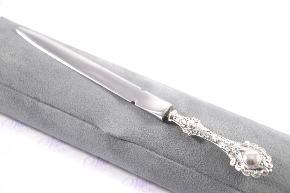 Heavy Scroll Pattern Sterling Silver Letter Opener Birmingham 1901 Gift Boxed