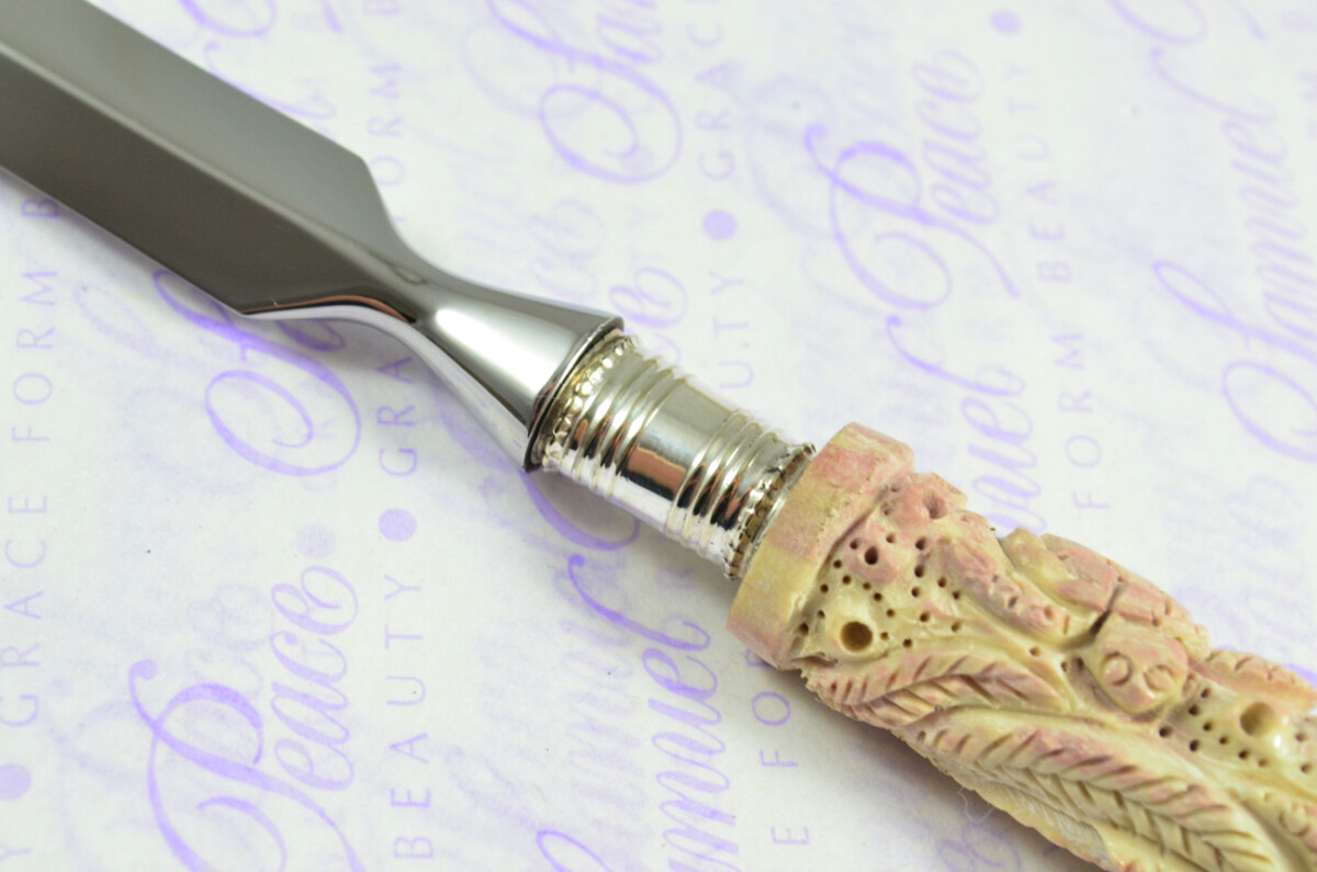 Hand Carved Beautiful Octopus Handled Silver Plated Ferruled Letter Opener Made in Sheffield 2020 - Image 6