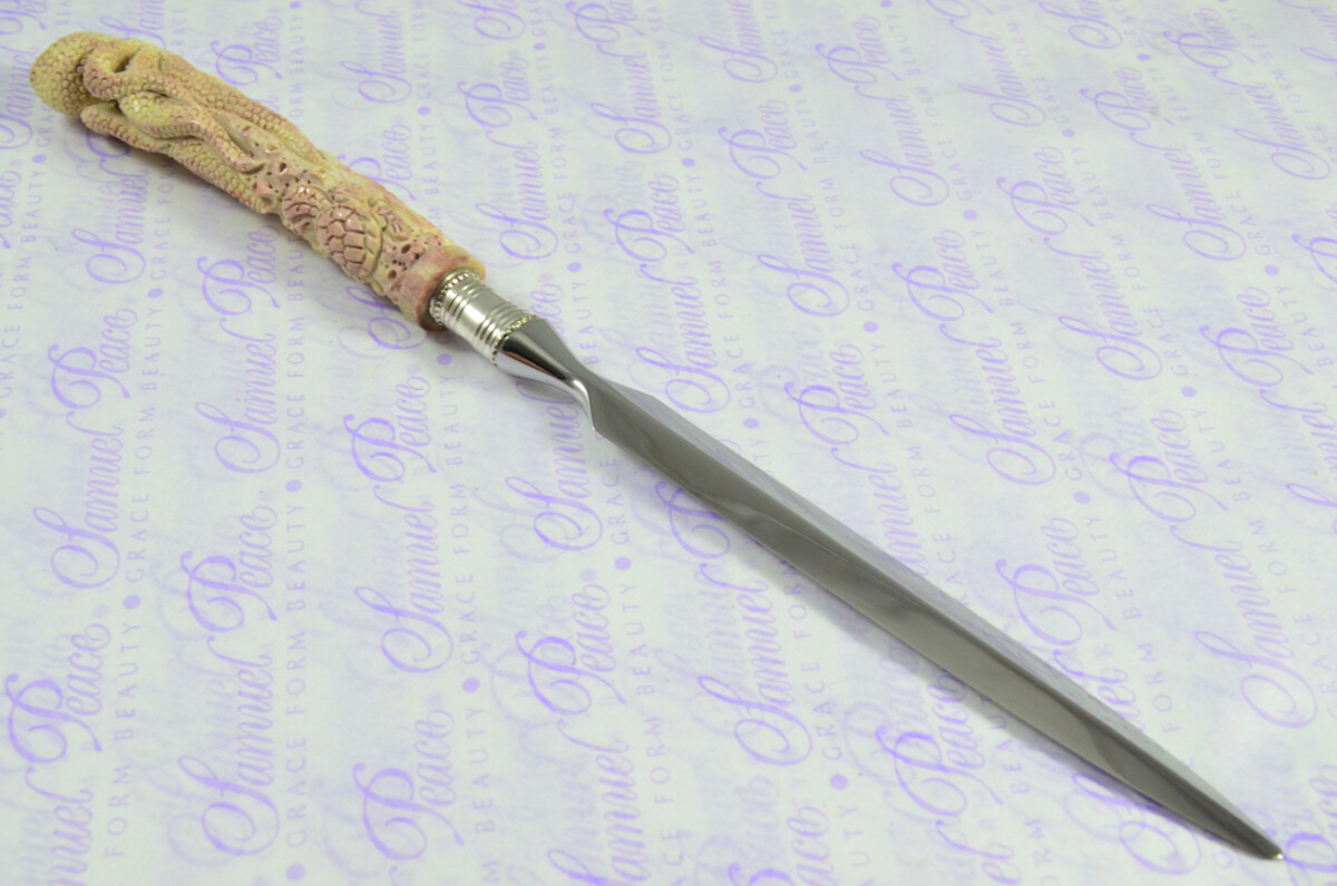 Hand Carved Beautiful Octopus Handled Silver Plated Ferruled Letter Opener Made in Sheffield 2020 - Image 8