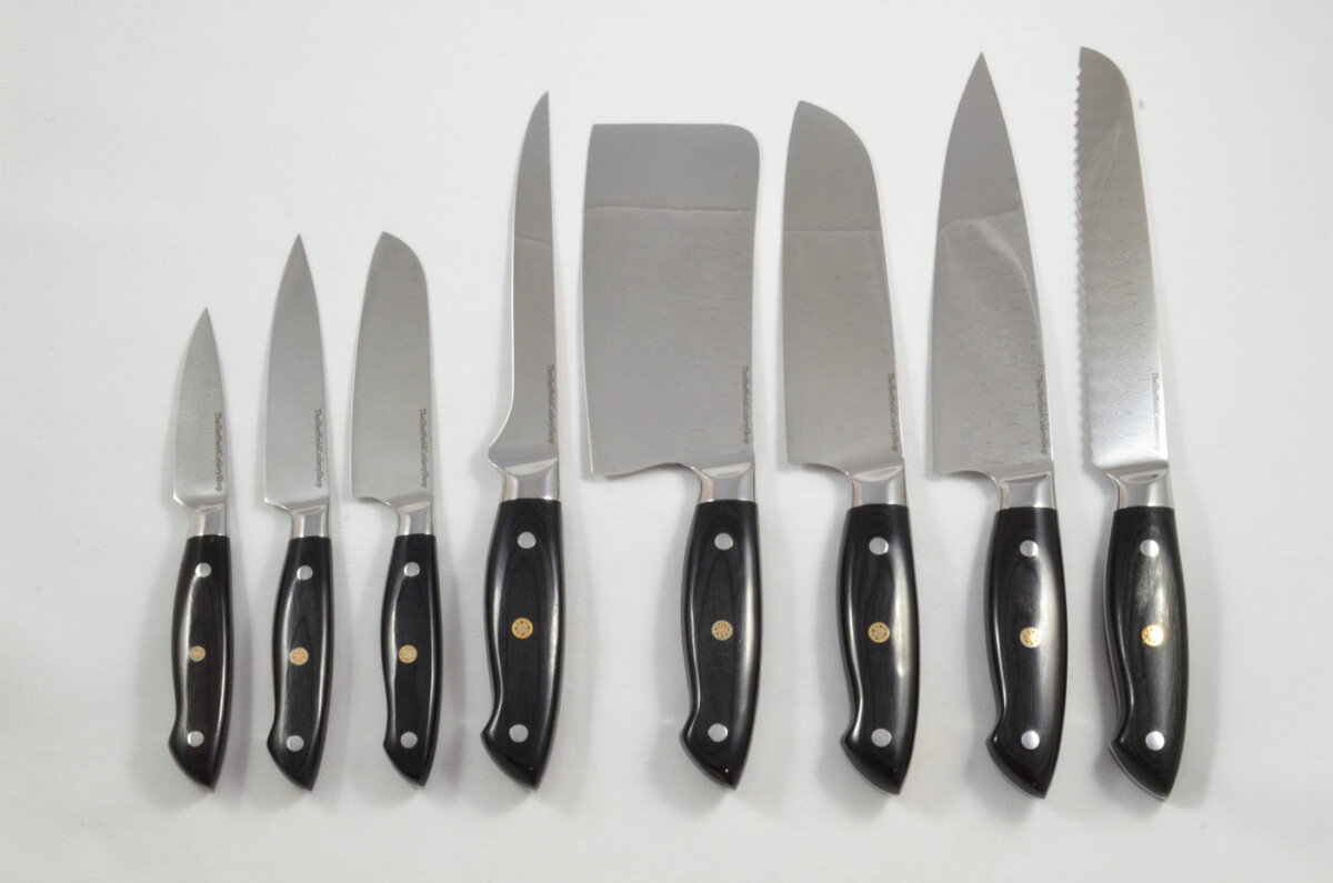 The Master - An 8-Piece Black-Handled Premium Kitchen Knife Set – Ergonomic Handle, Made in Sheffield
