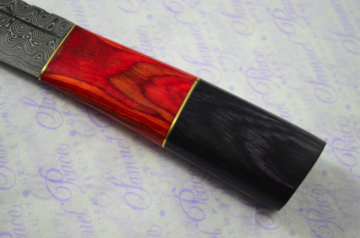 New Fantastic Coloured Pakkawood Sgian Dubh Damascus Steel Superior Sheath inc Presentation Box - Image 5