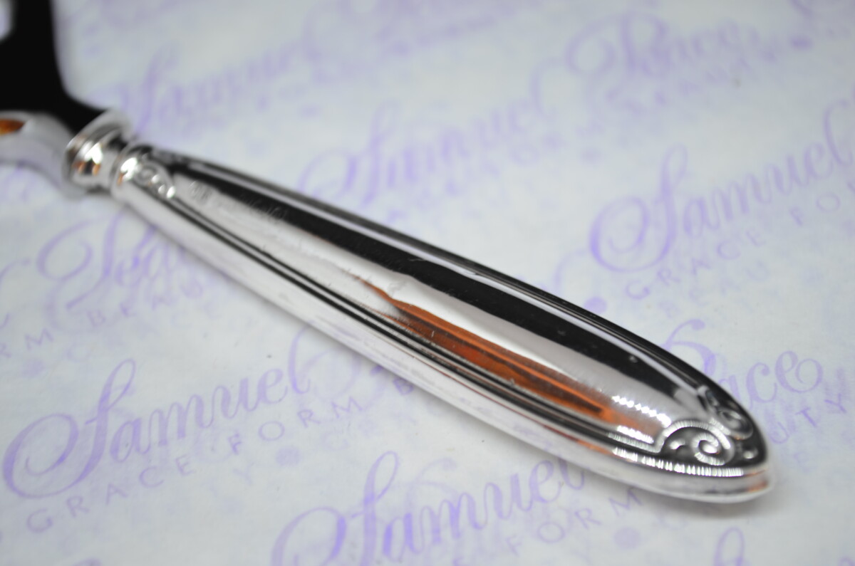 John Biggin Laurel Pattern Sterling Silver Bottle Opener Sheffield 1917 - Image 2