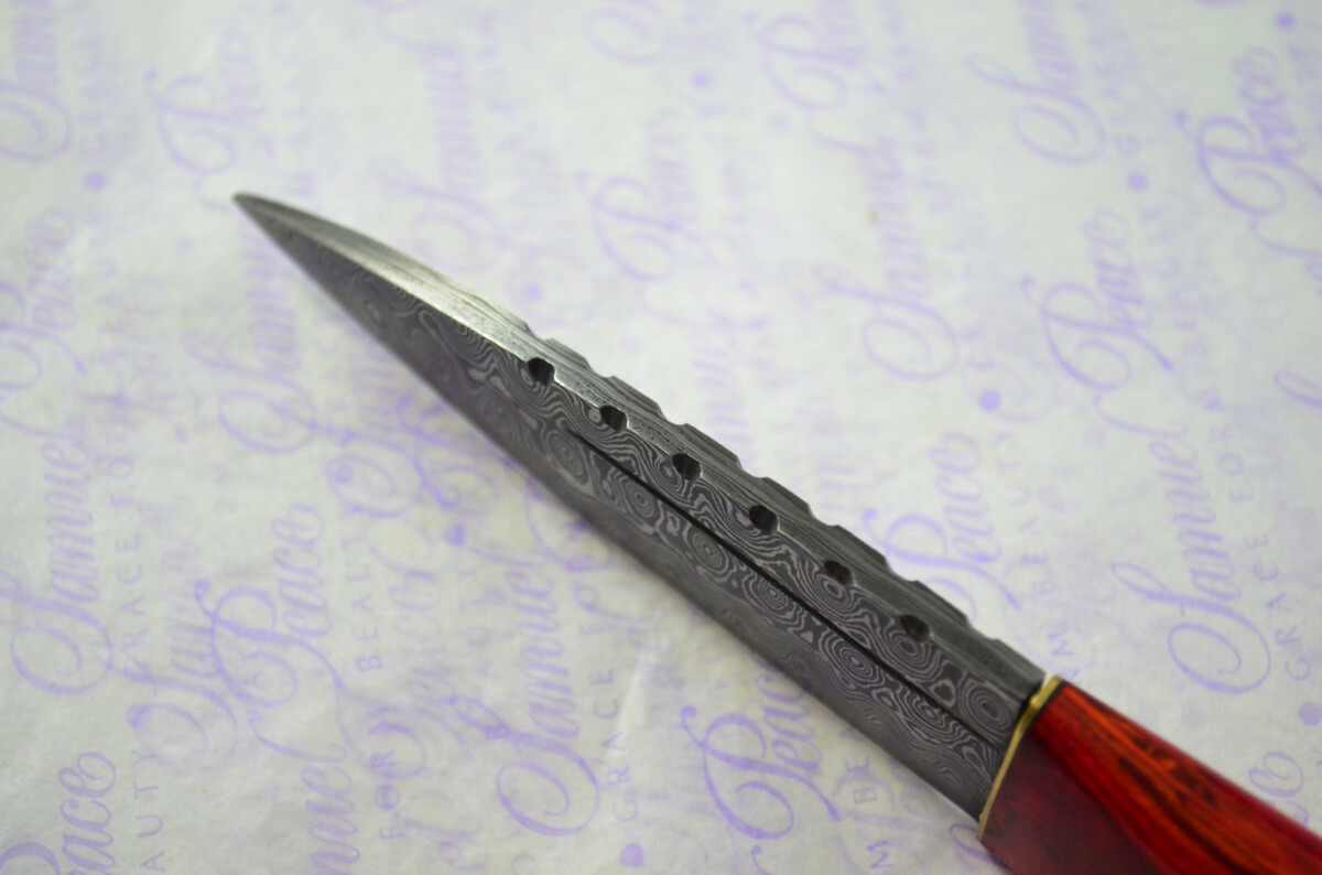 New Fantastic Coloured Pakkawood Sgian Dubh Damascus Steel Superior Sheath inc Presentation Box - Image 6