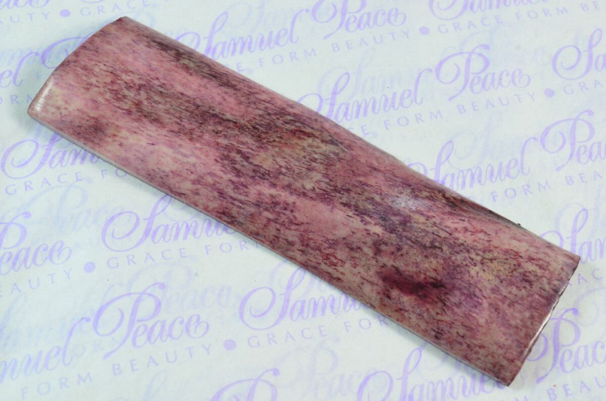 Pair of Pink Dyed Camel Bone Natural Knife Scales Knife Making Parts Bone Scale Blanks - Image 3
