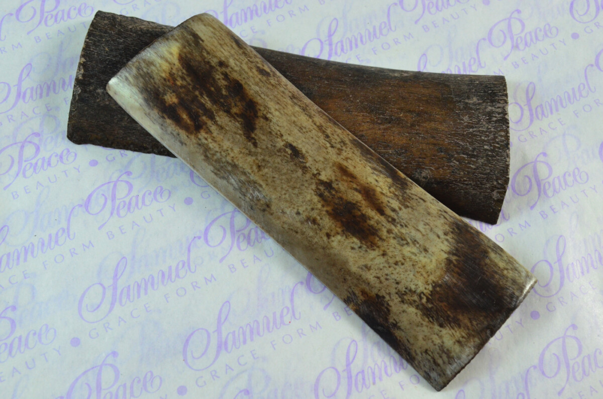 Pair of Black Dyed Camel Bone Natural Knife Scales Knife Making Parts Bone Scale Blanks