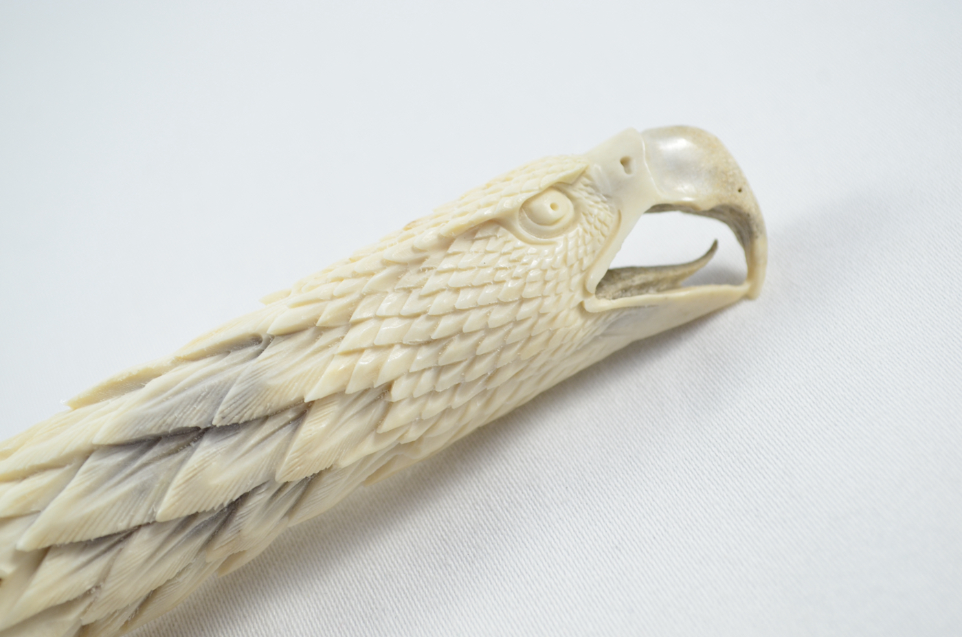 Eagle Carved Walking Stick Cane Top Handle Stag Antler Horn Made Sheffield England - Image 3