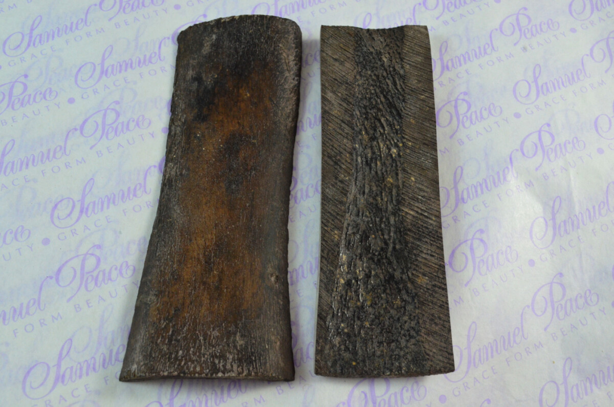 Pair of Black Dyed Camel Bone Natural Knife Scales Knife Making Parts Bone Scale Blanks - Image 2