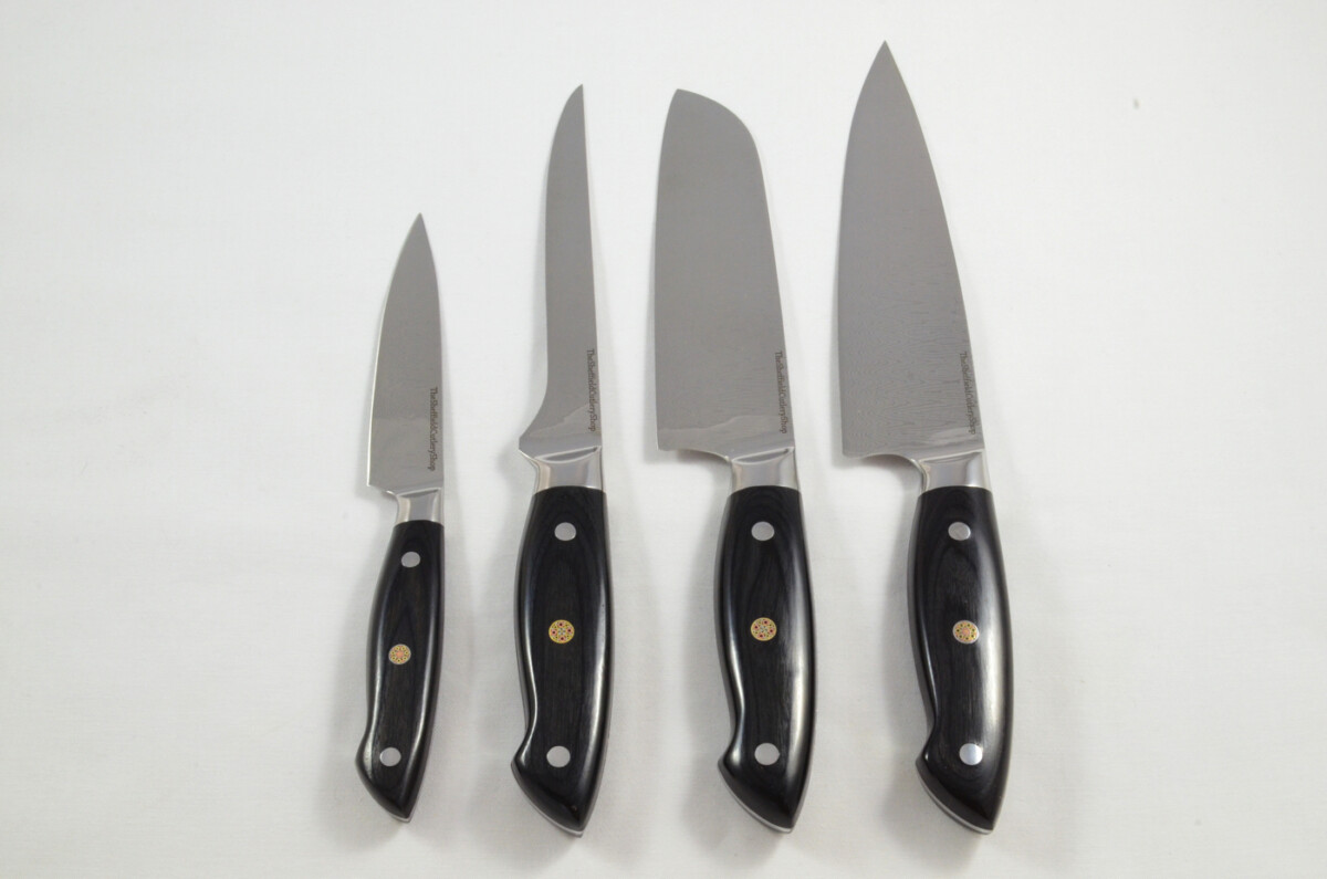 A Signature 4-Piece Black-Handled Premium Kitchen Knife Set – Ergonomic Handle, Made in Sheffield