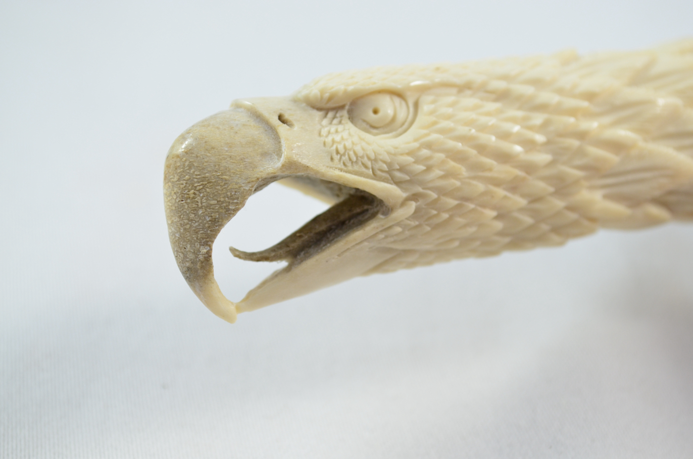Eagle Carved Walking Stick Cane Top Handle Stag Antler Horn Made Sheffield England