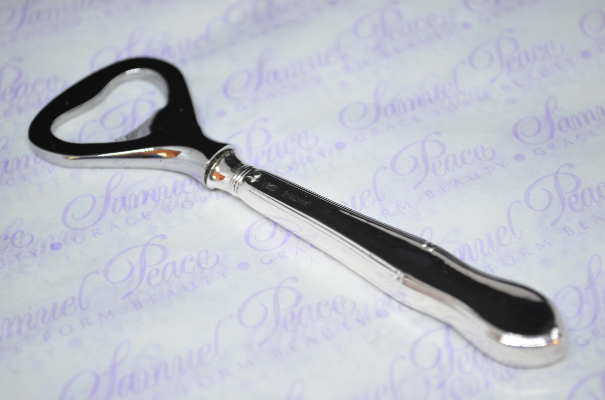 John Biggin Sheraton Pattern Sterling Silver Bottle Opener Sheffield 1921