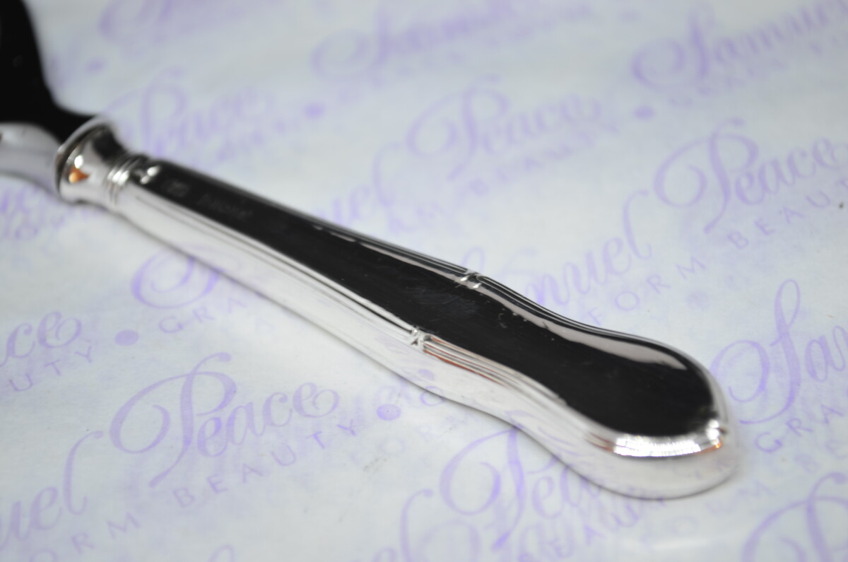John Biggin Sheraton Pattern Sterling Silver Bottle Opener Sheffield 1921 - Image 2