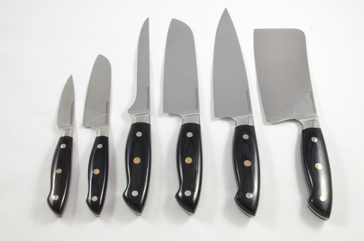 An Elite 6-Piece Black-Handled Premium Kitchen Knife Set – Ergonomic Handle, Made in Sheffield