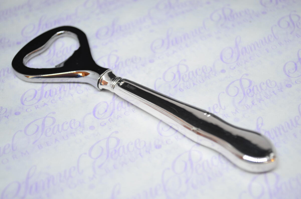 John Biggin Sheraton Pattern Sterling Silver Bottle Opener Sheffield 1921 - Image 4