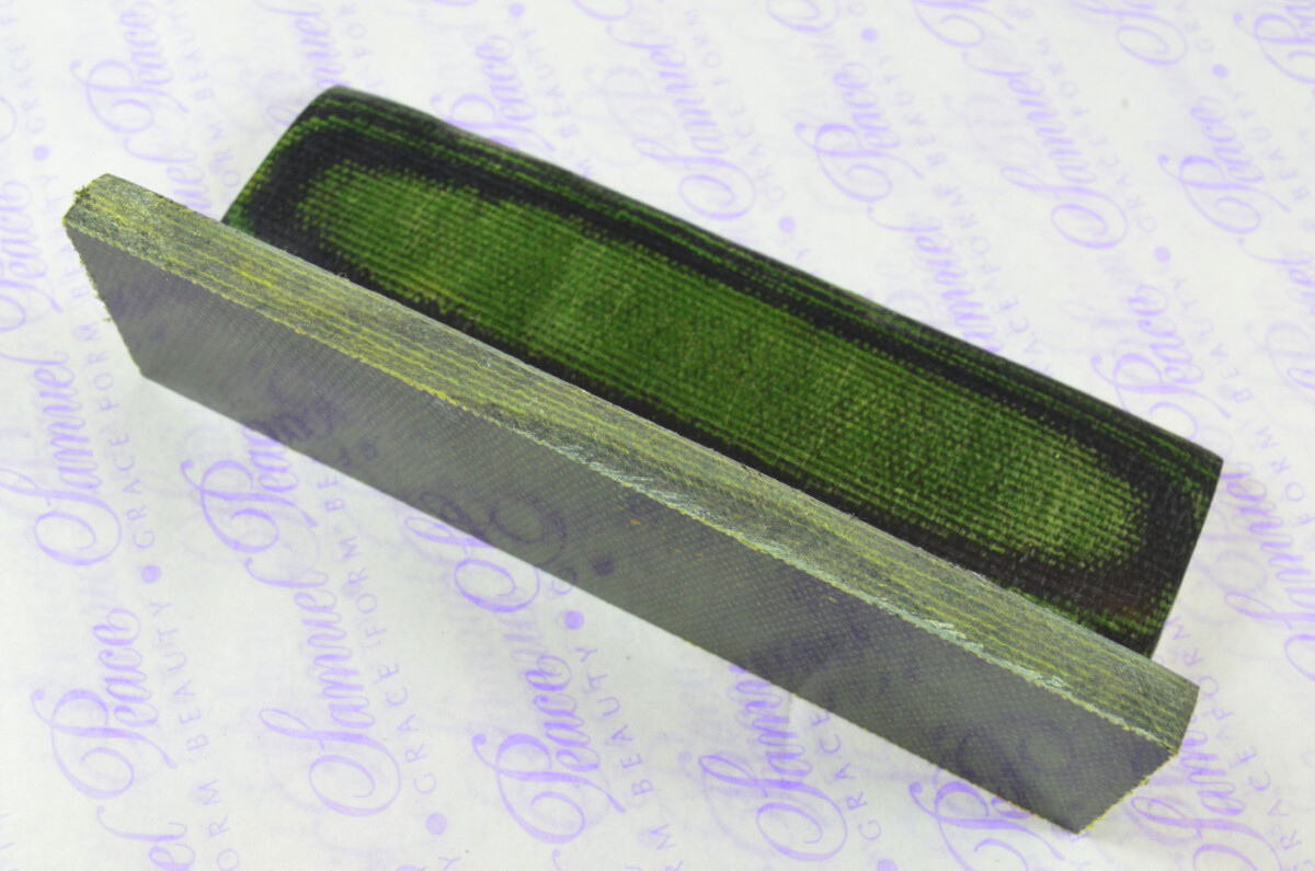 Pair of Army Green & Black Canvas Micarta Knife Scales Knife Making Parts Micarta Blanks - Image 4