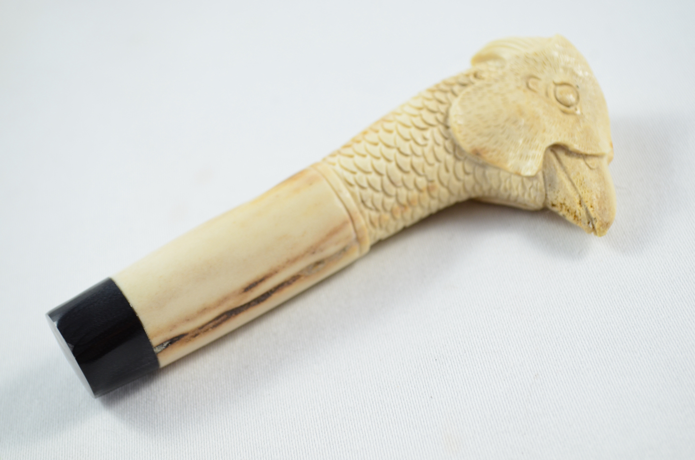 Pheasant Carved Walking Stick Cane Top Handle Stag Antler Horn Made Sheffield England - Image 2
