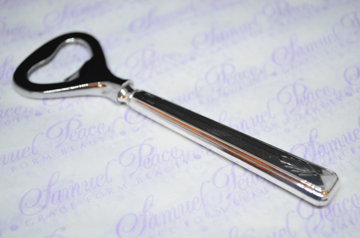 Mappin and Webb Deco Pattern Sterling Silver Bottle Opener Sheffield 1947