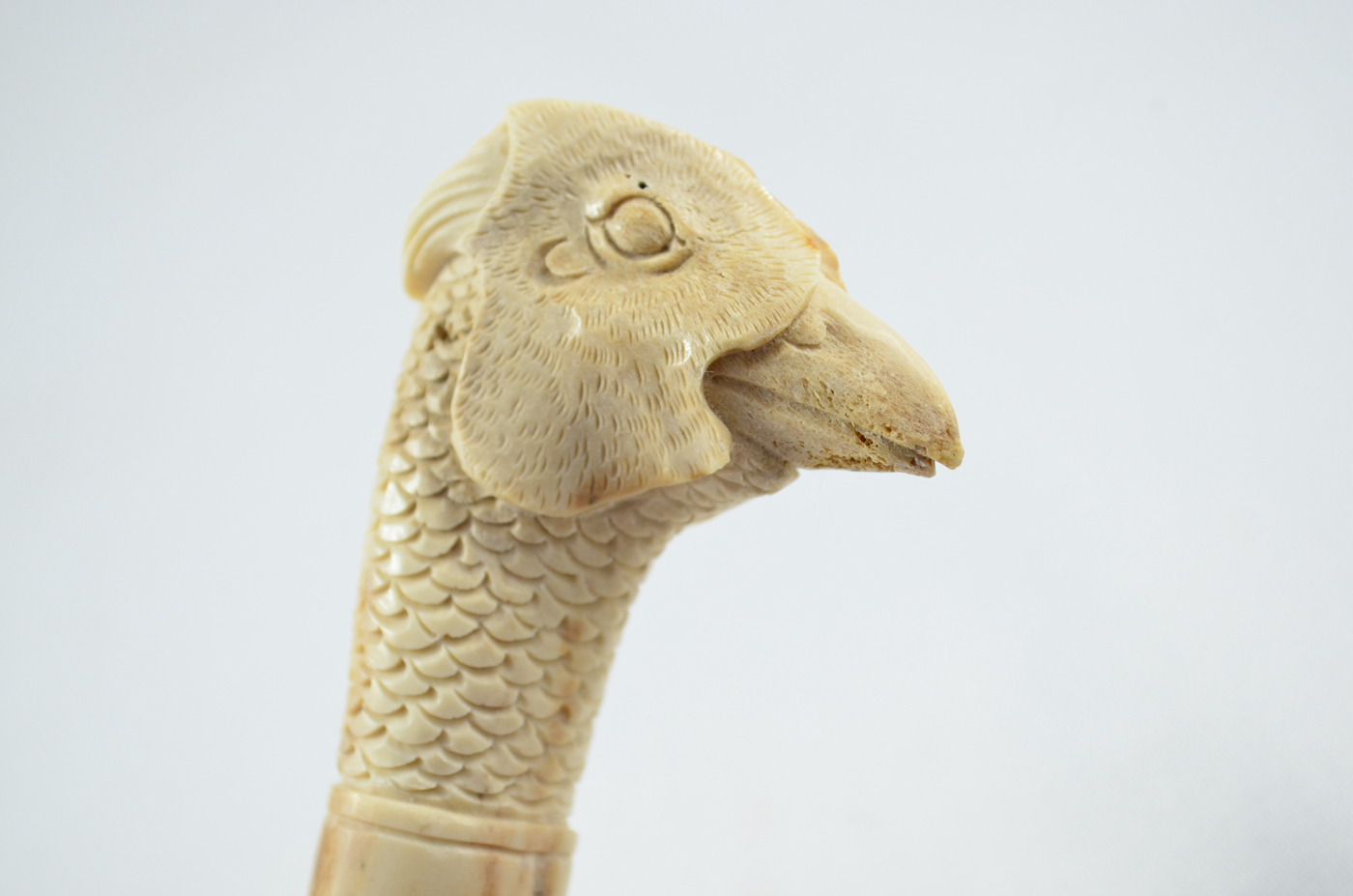 Pheasant Carved Walking Stick Cane Top Handle Stag Antler Horn Made Sheffield England