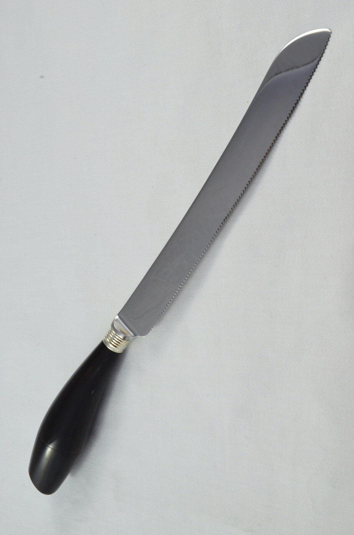 J.A Baxter RARE Sheffield Handmade 3 Piece Water Buffalo Horn Handled Carving Set & Bread Knife c.1950 - Image 13