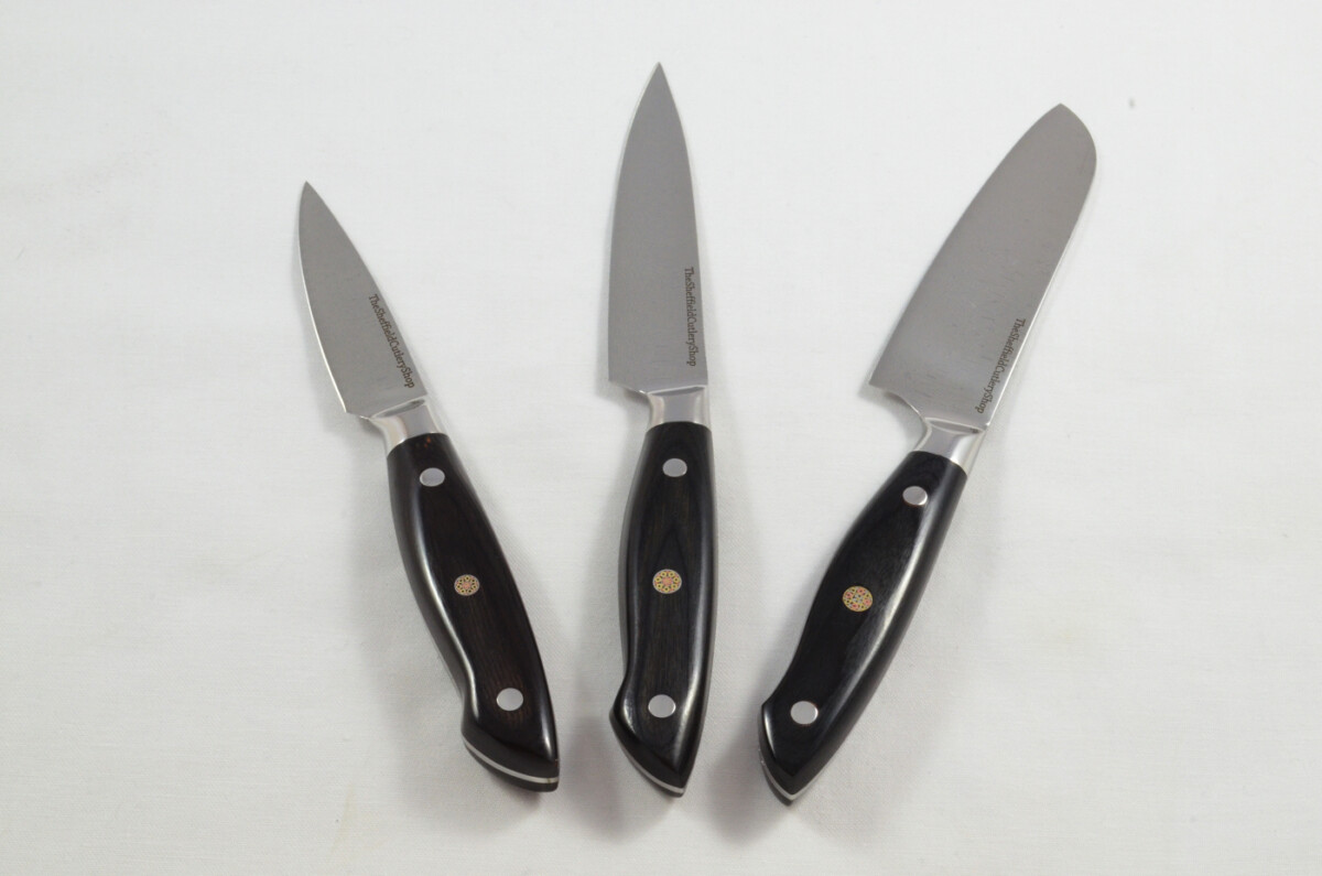 A Basic 3-Piece Black-Handled Premium Kitchen Knife Set – Ergonomic Handle, Made in Sheffield - Image 8