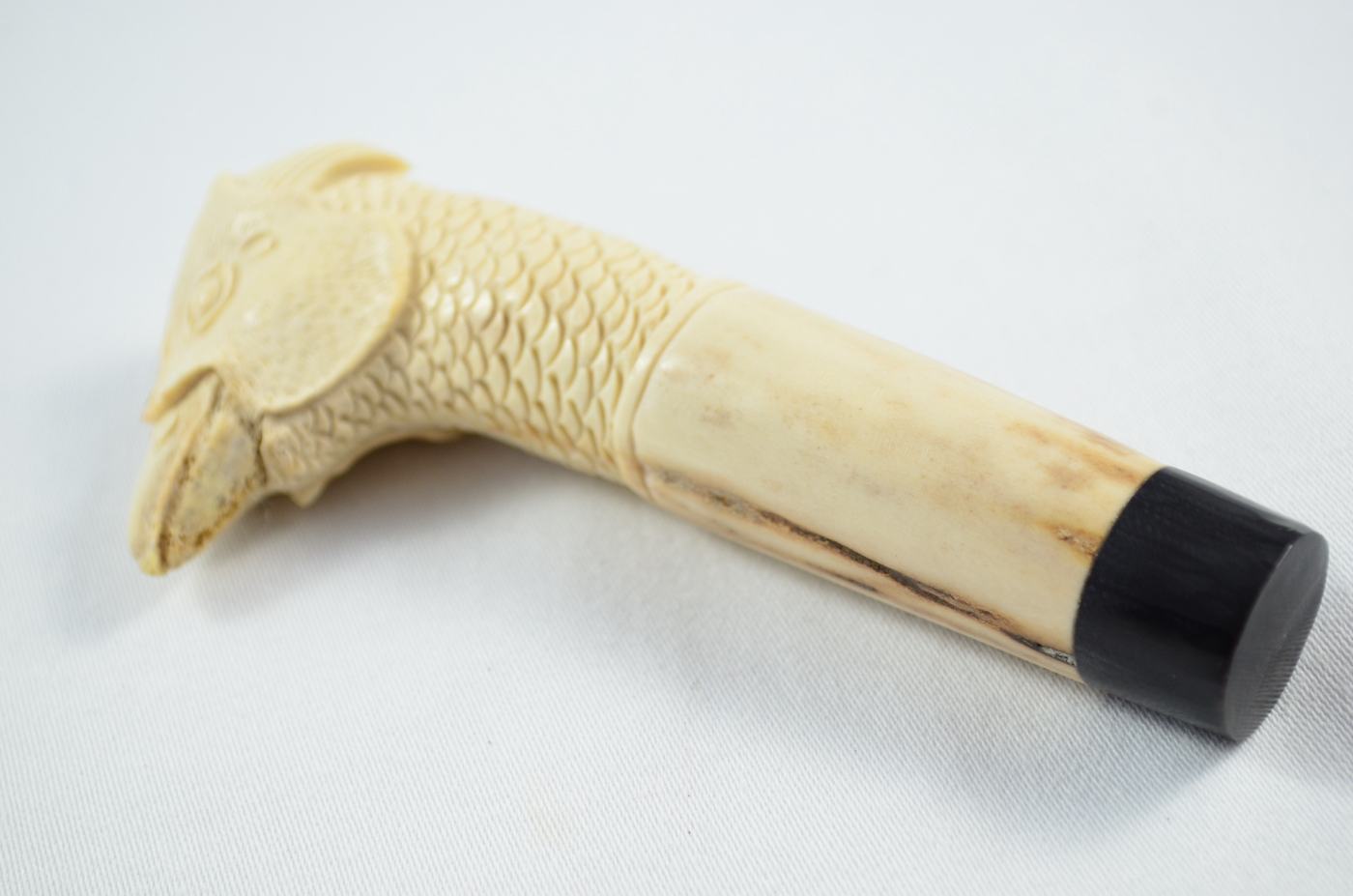 Pheasant Carved Walking Stick Cane Top Handle Stag Antler Horn Made Sheffield England - Image 3