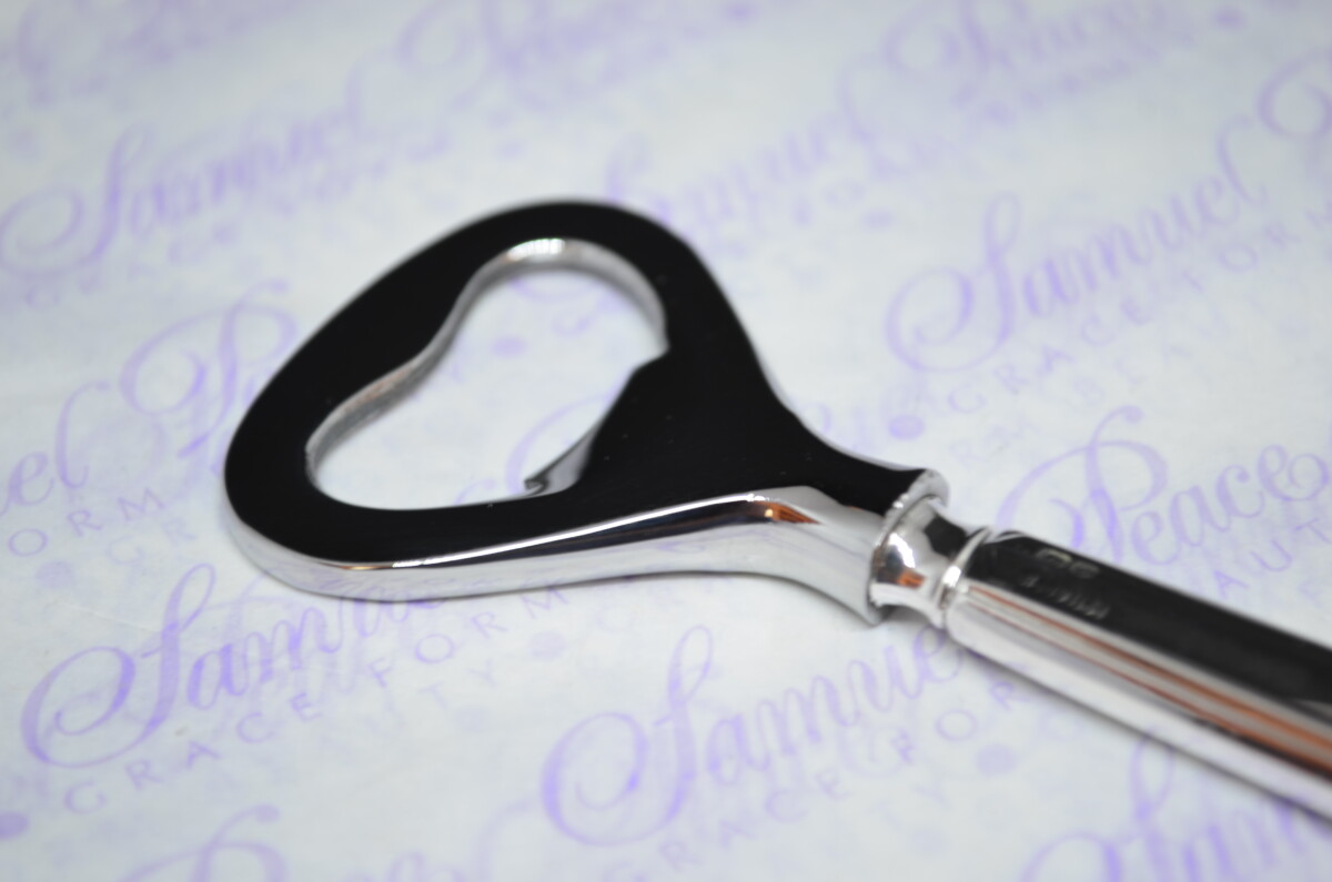 Mappin and Webb Deco Pattern Sterling Silver Bottle Opener Sheffield 1947 - Image 3