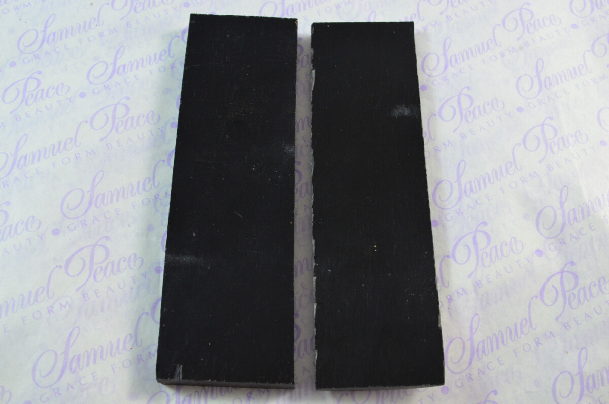 Pair of Stealth Black Laminated Wood Knife Scales Knife Making Parts Wood Blanks - Image 2