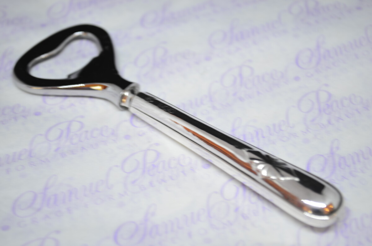 Thomas Bradbury Sunburst Pattern Sterling Silver Bottle Opener Sheffield 1918