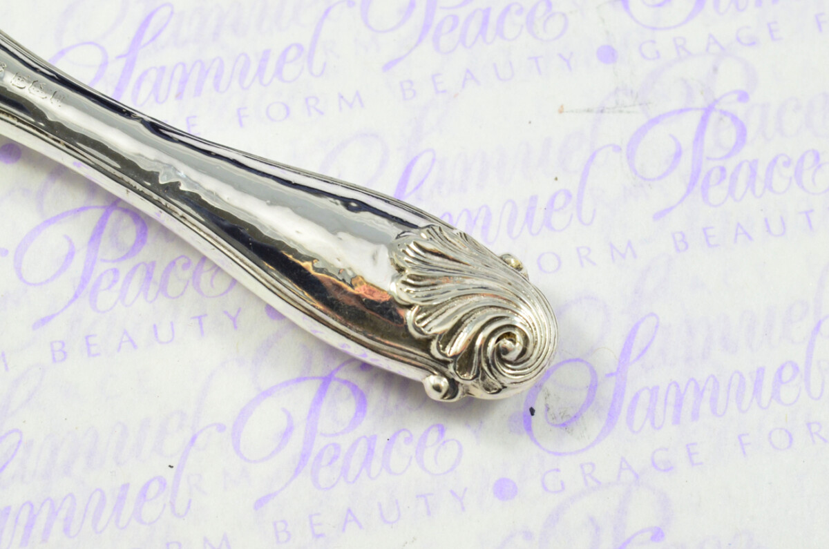 Cooper Brothers Sheffield Sterling Silver Handled Letter Opener Ornate Shell Pattern 1908 Cased - Image 6
