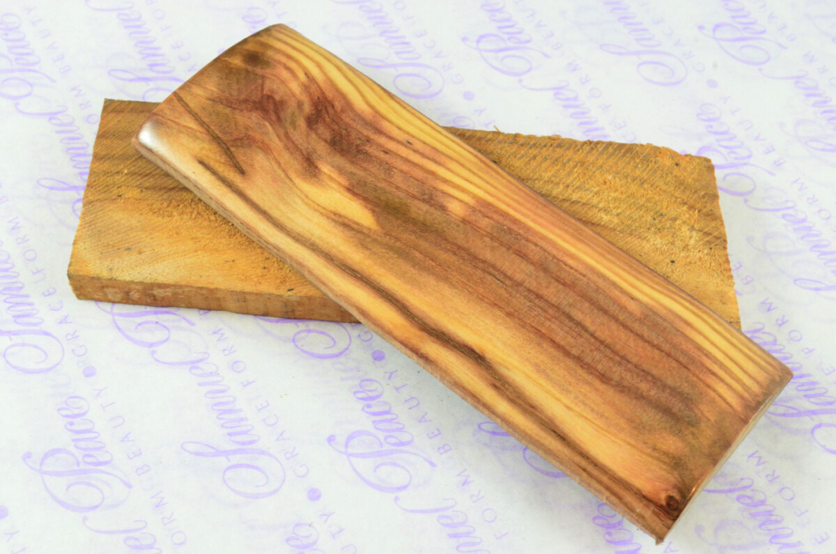Pair of Olive Wood Knife Scales Knife Making Parts Wood Blanks